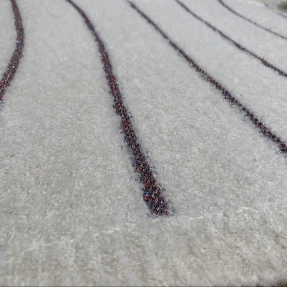 Leo & Sage Alpaca Wool Blend Metallic/Iridescent Stripes Sweater - Picture 8 of 10